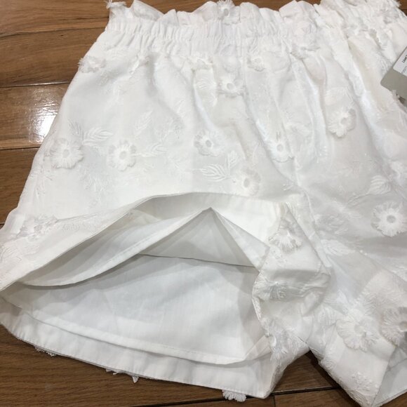 NEW Callie Mac Lizard Thicket Off White Floral Embroidered Shorts Size M - Picture 4 of 10